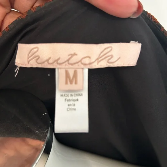 NWOT - Hutch for Anthropologie Brocade Wrap Top Puff Sleeve Tie Waist Size M - Picture 2 of 8